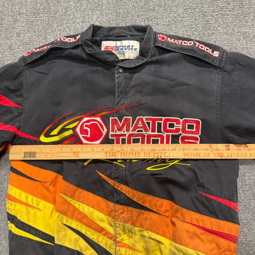VTG Matco Tools NASCAR Jacket Men's  M Sport Service Embroidered Y2K Button Up